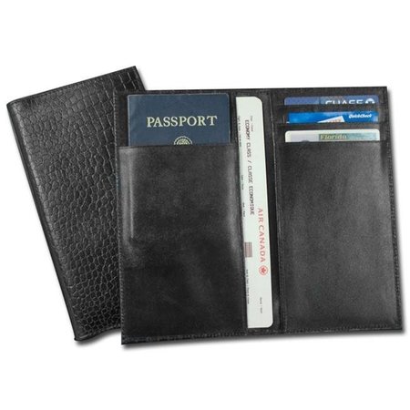 EVA-DRY/MOMENTUM SALES & MKTG Dacasso a2459 Black Crocodile Embossed Document Holder a2459